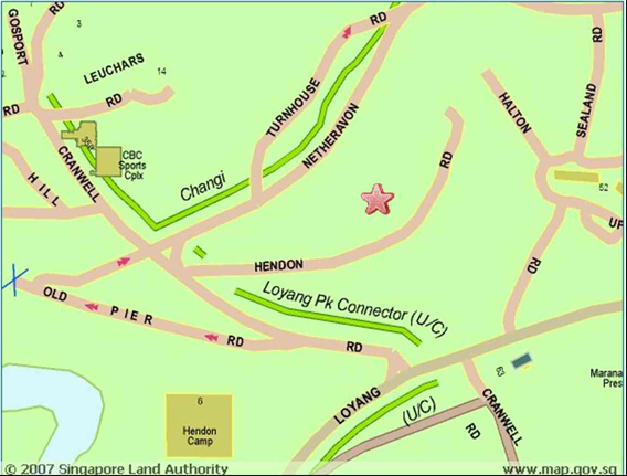 Map of Former Changi Camp